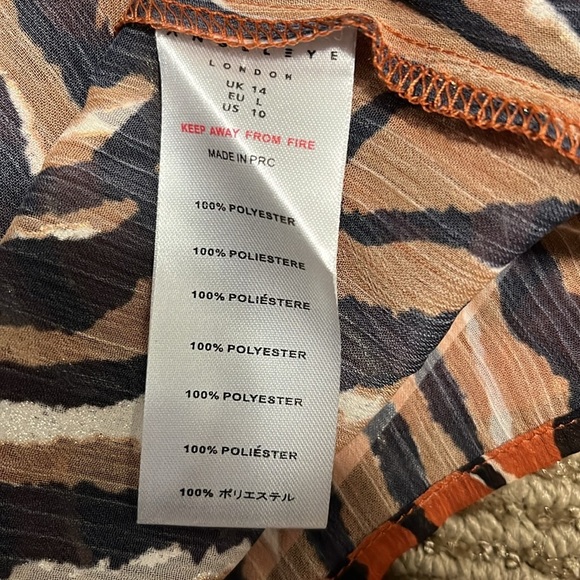 Angeleye Zebra Print High Neck Chiffon Blouse - Picture 13 of 13